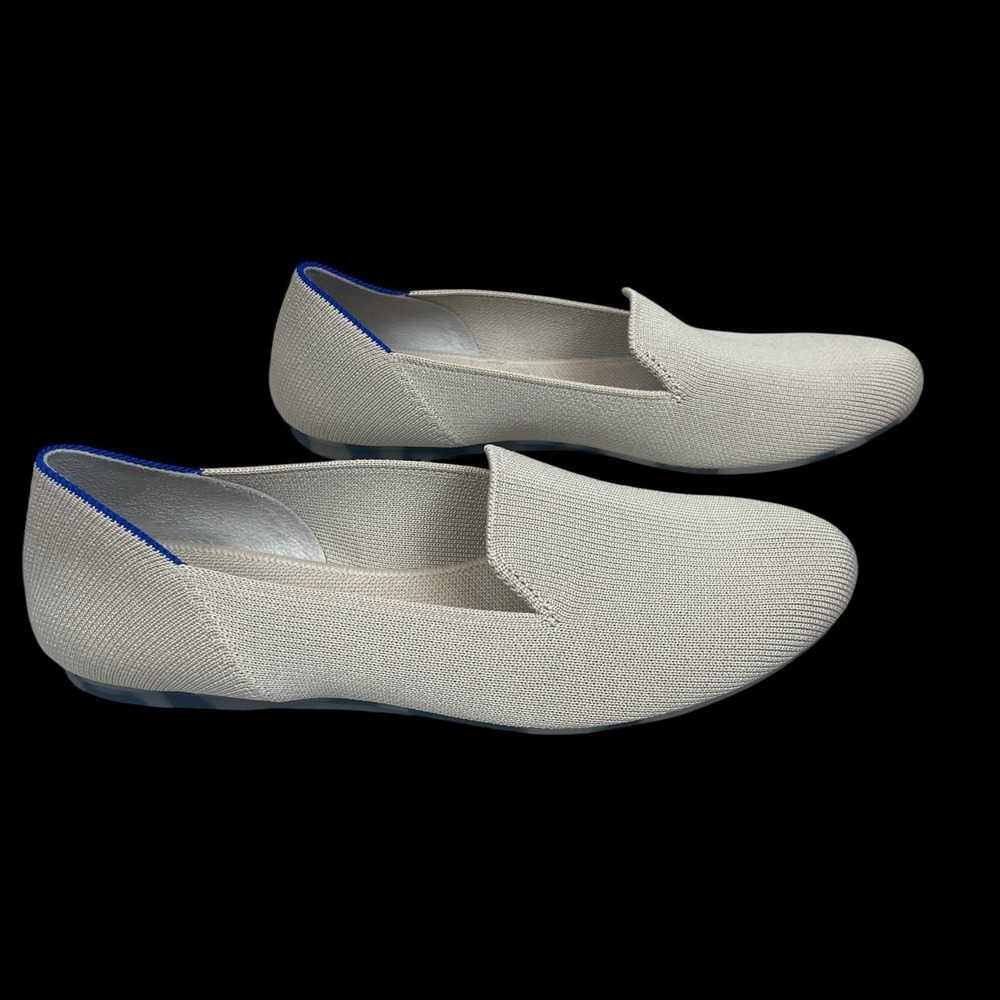 Rothy's The Loafer Ballet Flats Shoes Womens 6.5 Neutral Beige Knit Comfort